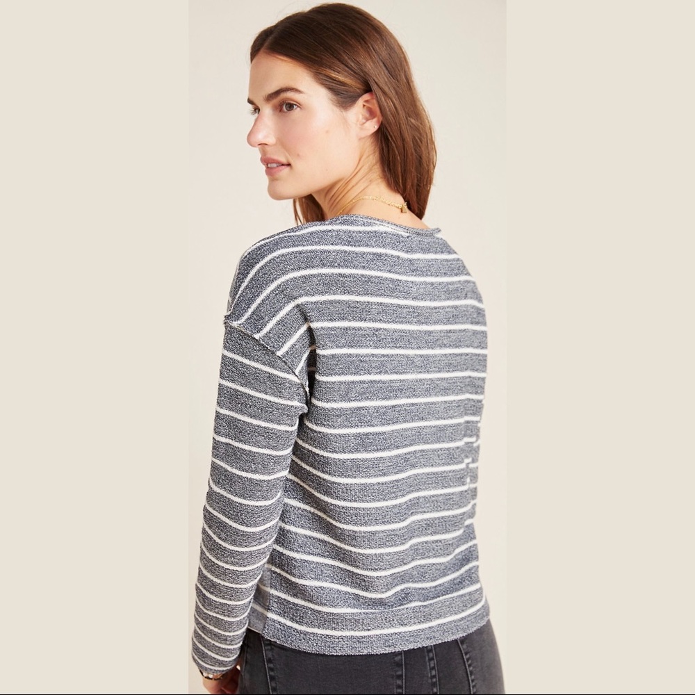 NWT Anthropologie | Devin Textured Sweatshirt - Picture 2 of 6